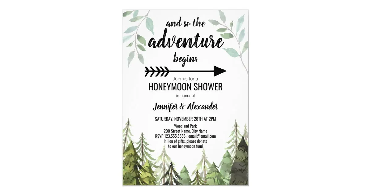 9838 honeymoon shower invitations paper